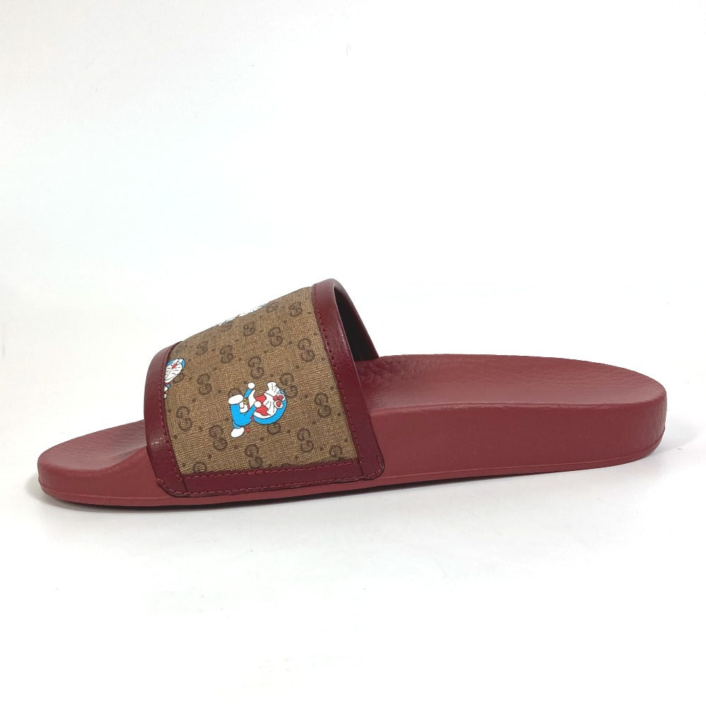 GUCCI Sandals 655036 rubber wine-red shoes Doraemon 35