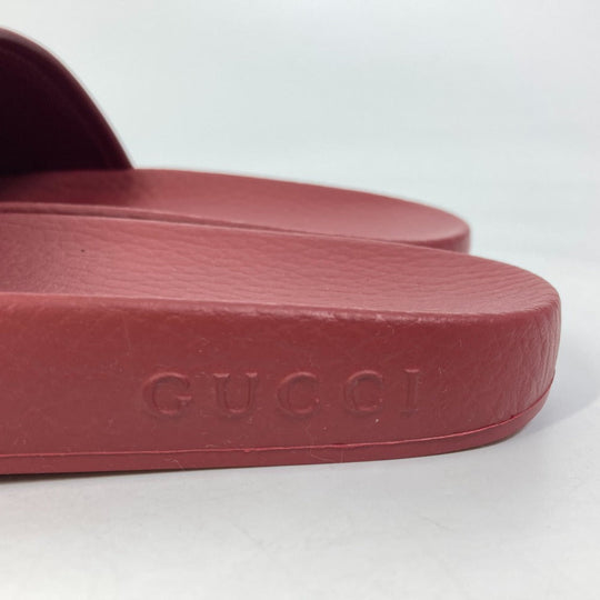GUCCI Sandals 655036 rubber wine-red shoes Doraemon 35