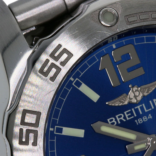 BREITLING Watches Quartz A7438710/C849 Stainless Steel Silver Colt 44 blue dial