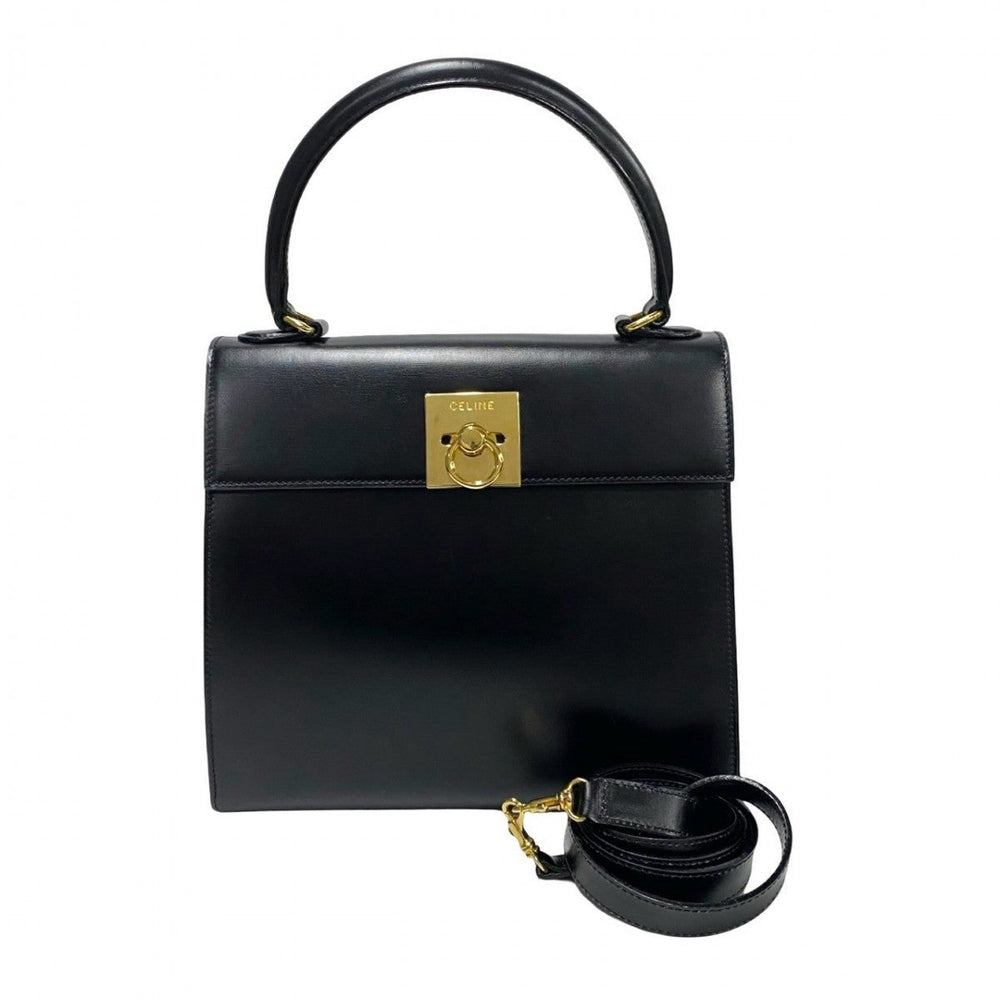 CELINE Shoulder Bag leather black