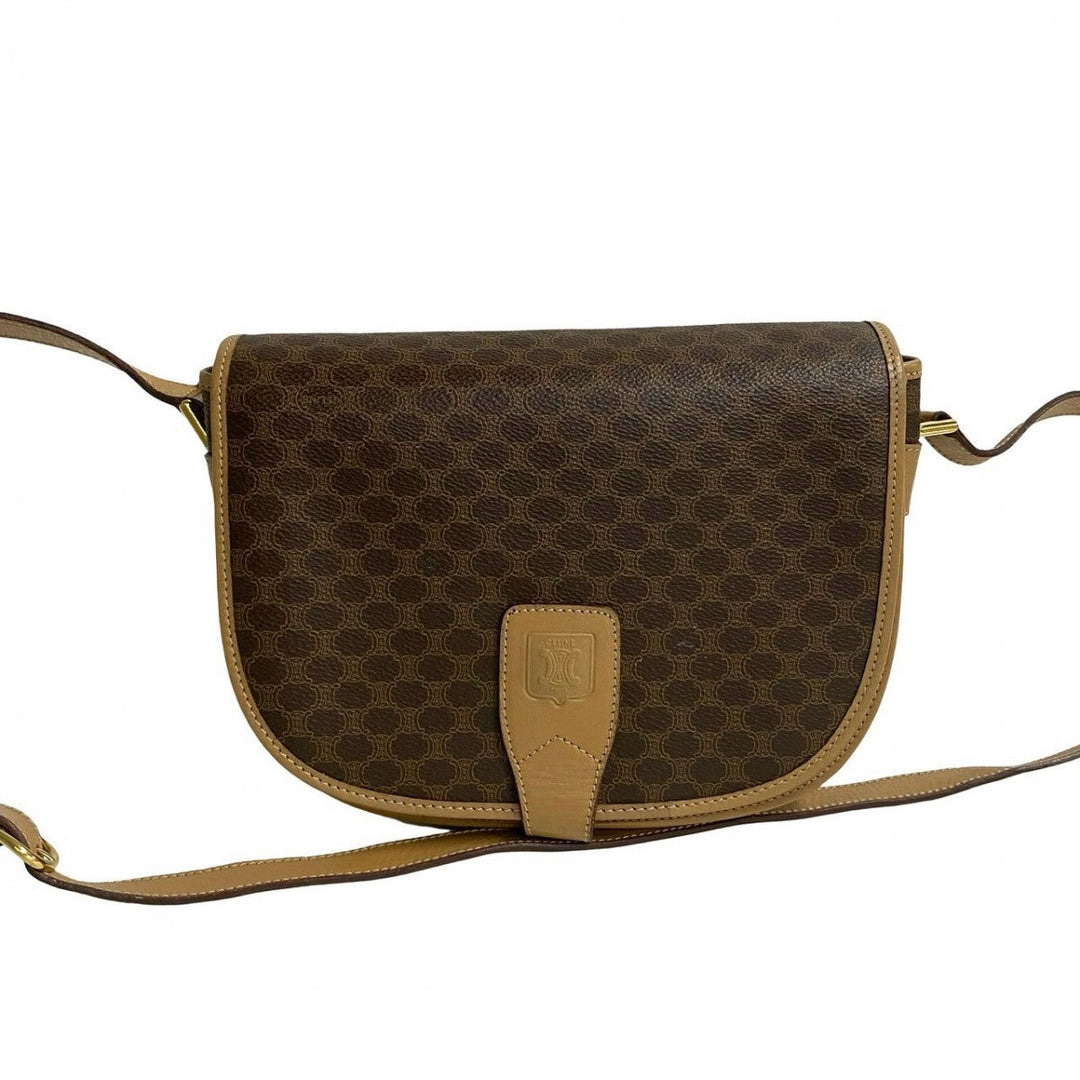 CELINE Shoulder Bag leather Brown