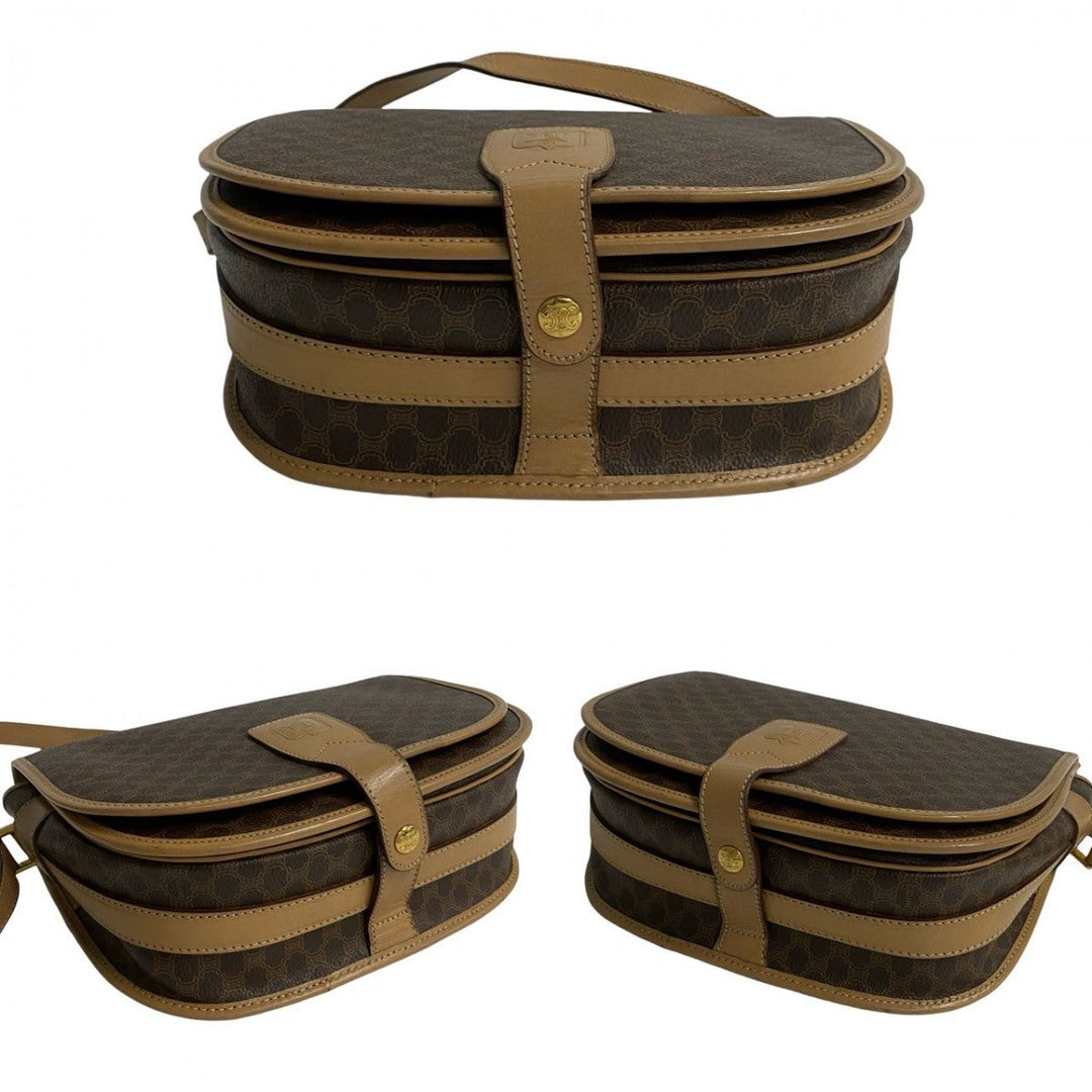 CELINE Shoulder Bag leather Brown