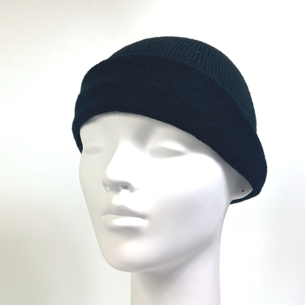 GUCCI Knit hat wool black Sherry line mens M Used Authentic