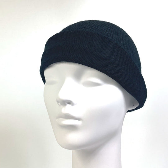 GUCCI Knit hat wool black Sherry line mens M Used Authentic