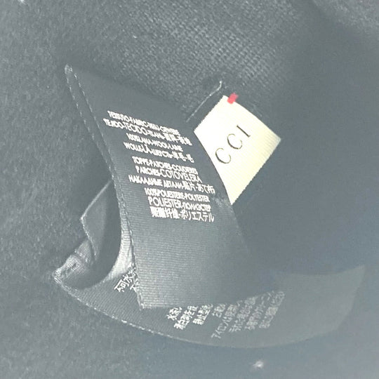 GUCCI Knit hat wool black beanie hat knit hat knit cap logo mens Used Authentic