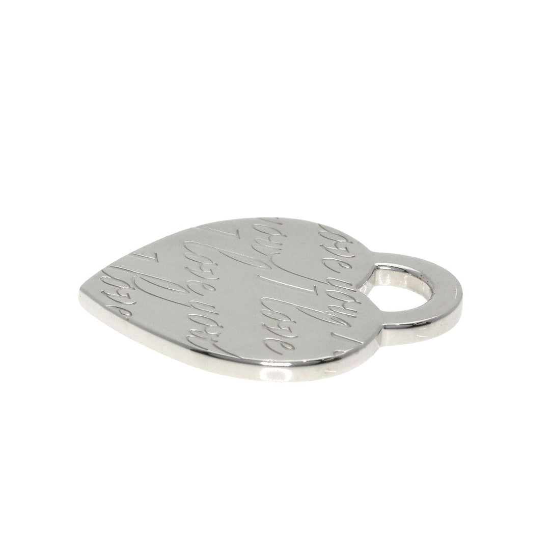 TIFFANY&Co. Pendant top SV Silver Notes Heart Women Used Authentic