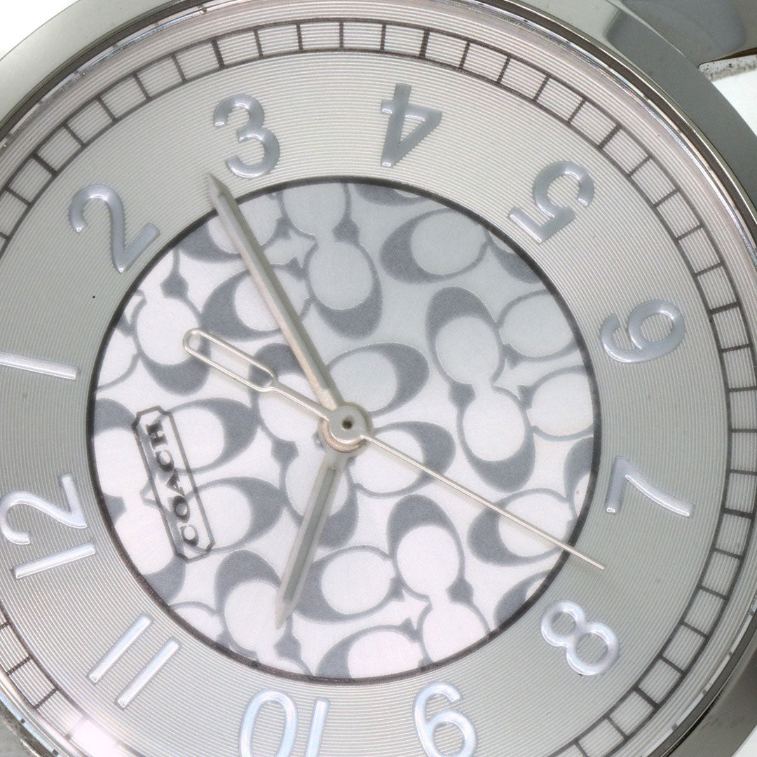 COACH Watches Quartz Stainless Steel Silver Signature round face pair watch Silver dial