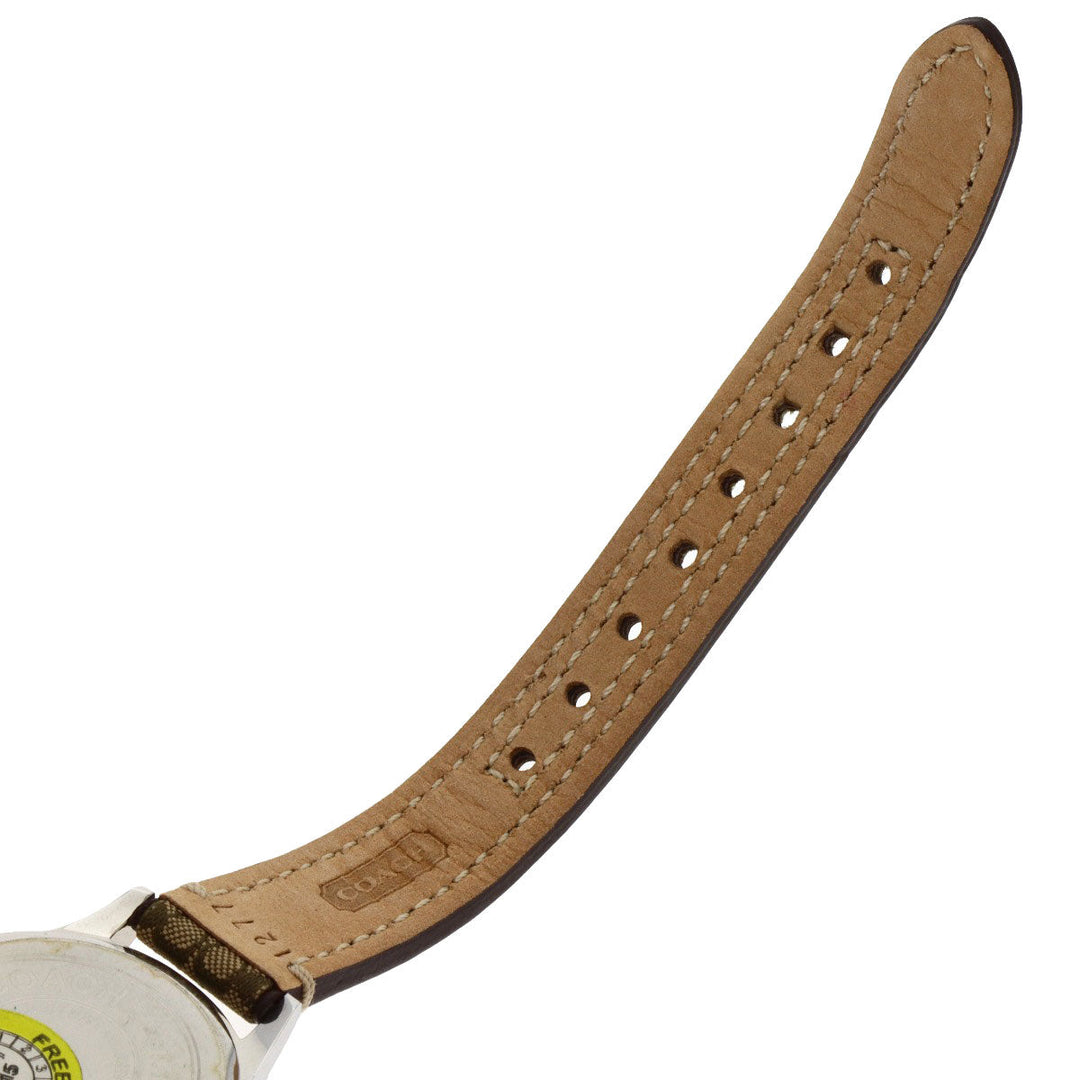 COACH Watches Quartz Stainless Steel Silver Signature round face pair watch Silver dial