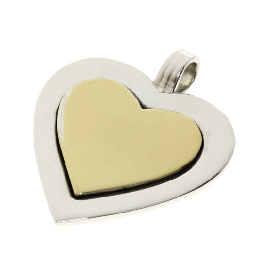 TIFFANY&Co. Pendant top SV , K18YG gold Heart motif Women Used Authentic