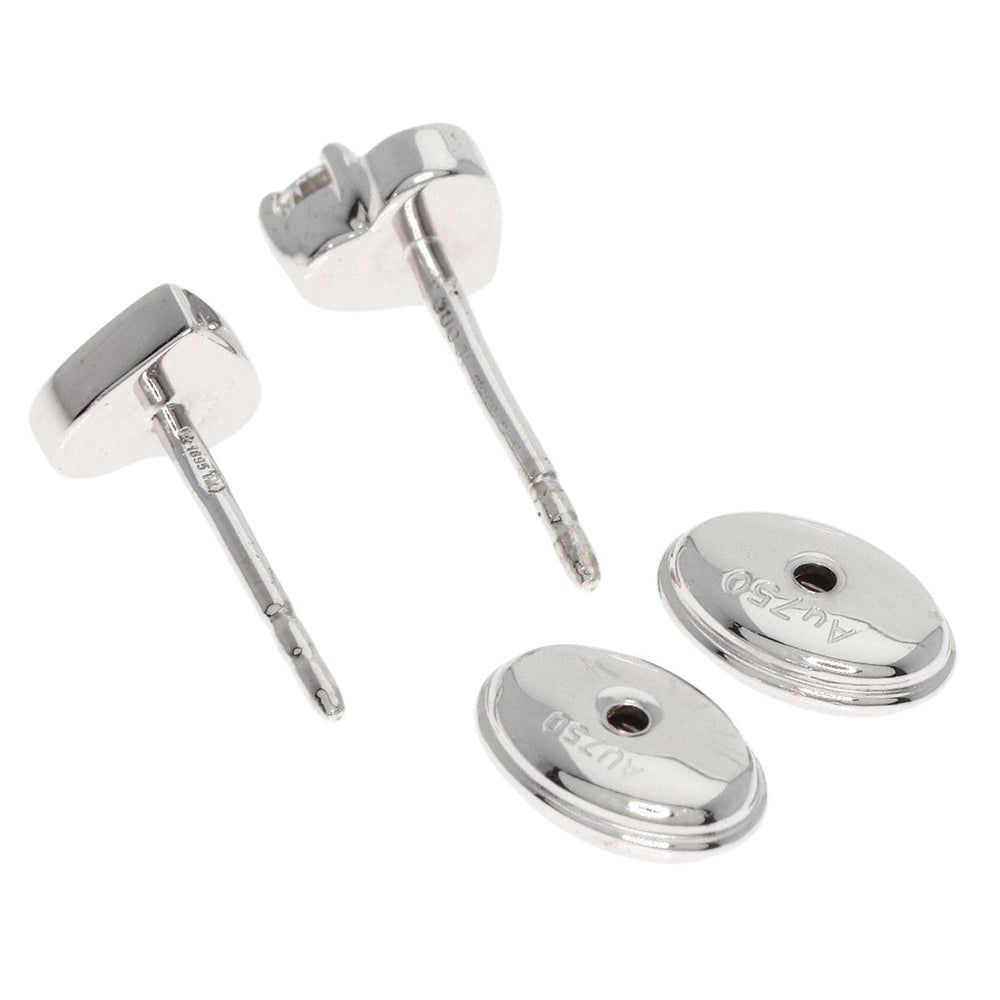 GUCCI Pierce K18WG Silver Heart diamond Women Used Authentic