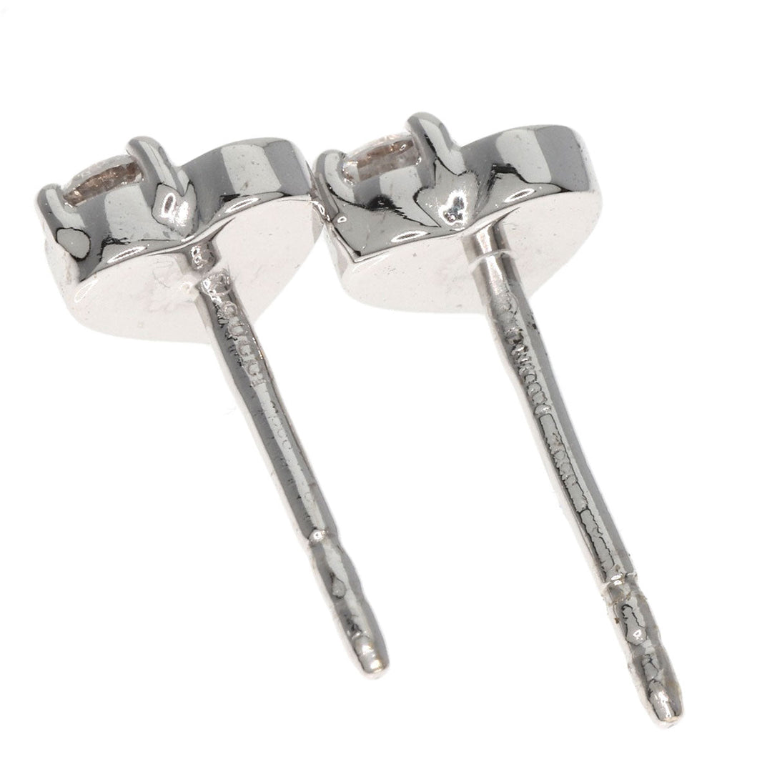 GUCCI Pierce K18WG Silver Heart diamond Women Used Authentic