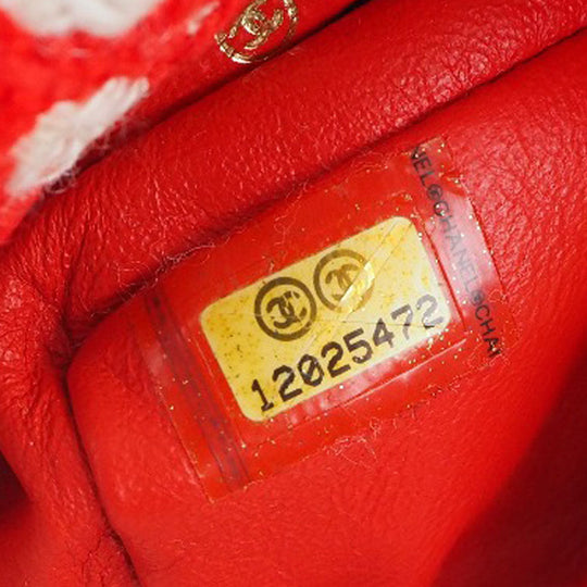 CHANEL skirt P32954V23394 Rayon, Bamboo, Cotton Red 2008 cruise collection COCO Mark button with mini back charm Women 34 Used Authentic