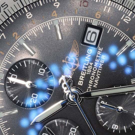 BREITLING Watches Mechanical Automatic A24322 Stainless Steel , Stainless Steel Silver Navitimer World black dial mens Used Authentic