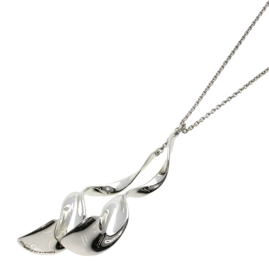 TIFFANY&Co. Necklace SV Silver Orchid Double Frank Gehry Women Used Authentic