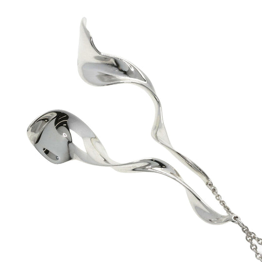 TIFFANY&Co. Necklace SV Silver Orchid Double Frank Gehry Women Used Authentic