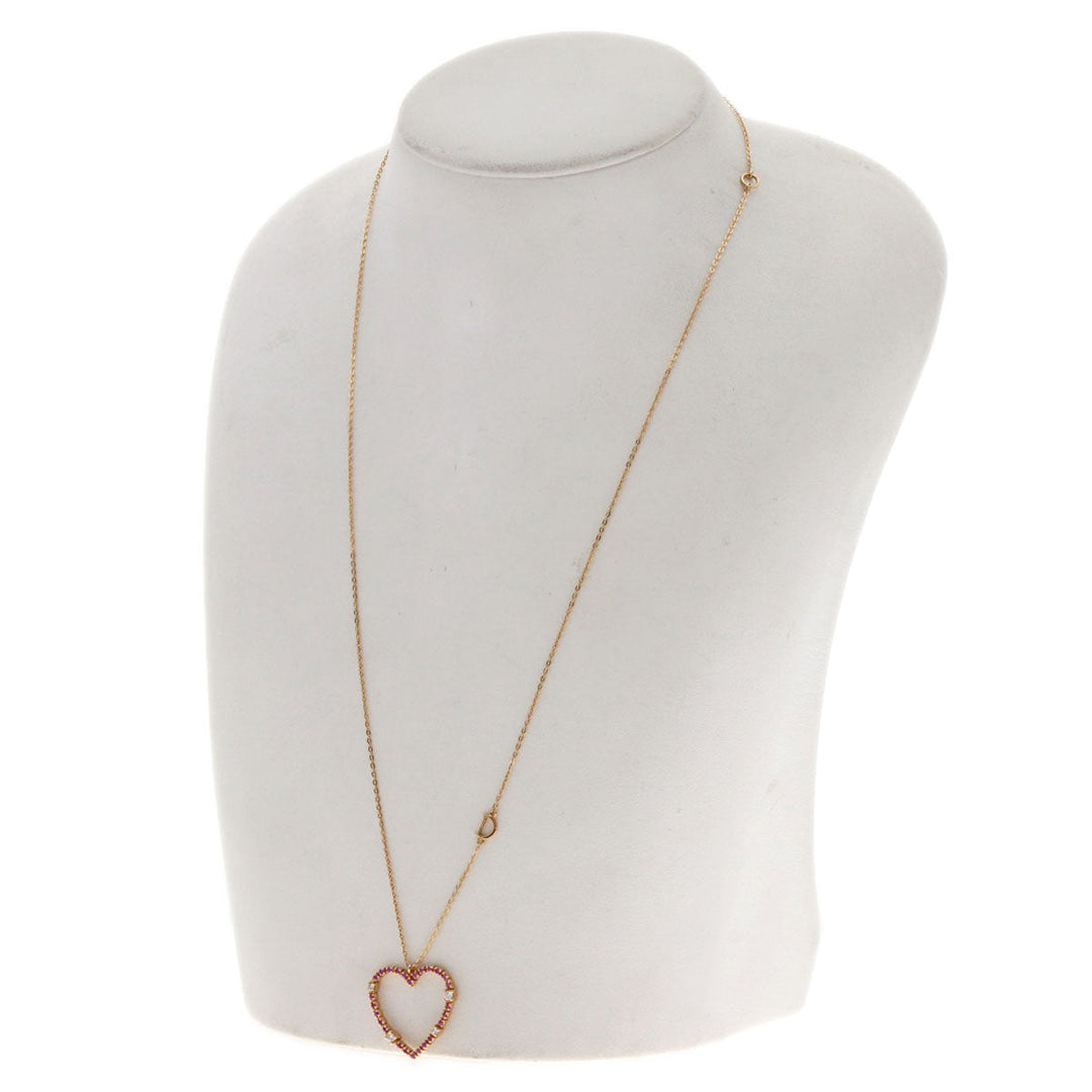 Damiani Necklace 18K Pink Gold gold San Lorenzo Pink Sapphire Diamond Women Used Authentic