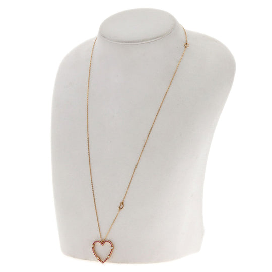 Damiani Necklace 18K Pink Gold gold San Lorenzo Pink Sapphire Diamond Women Used Authentic