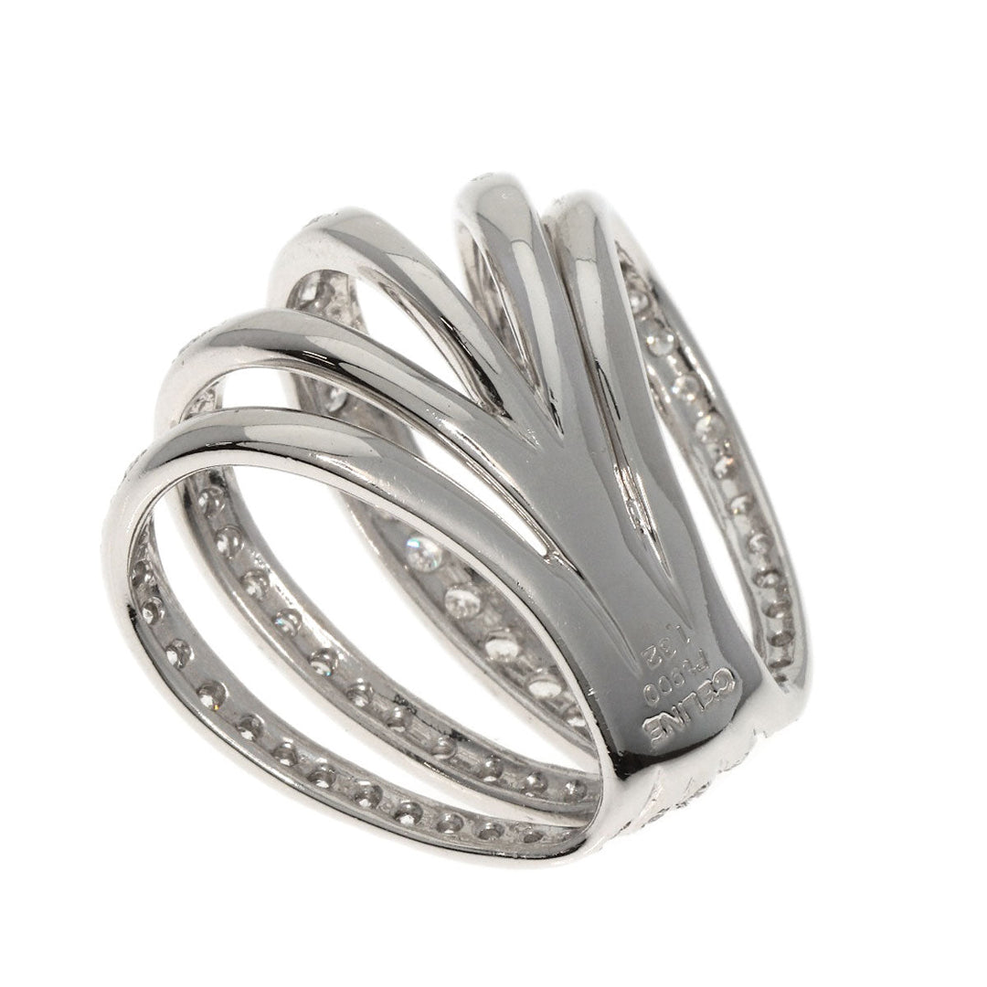 CELINE Pendant top PT900 Silver diamond Women Used Authentic