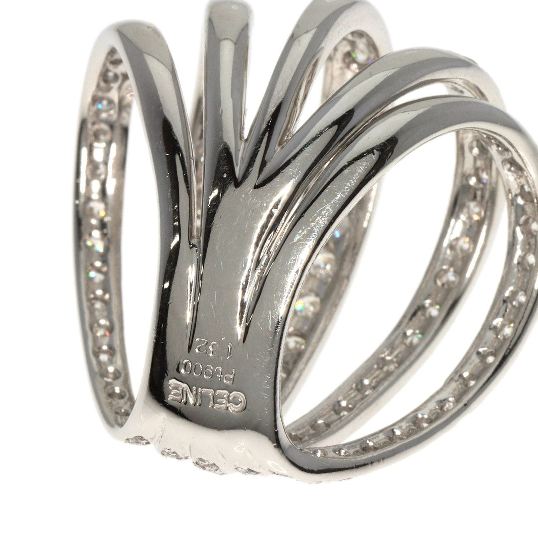 CELINE Pendant top PT900 Silver diamond Women Used Authentic