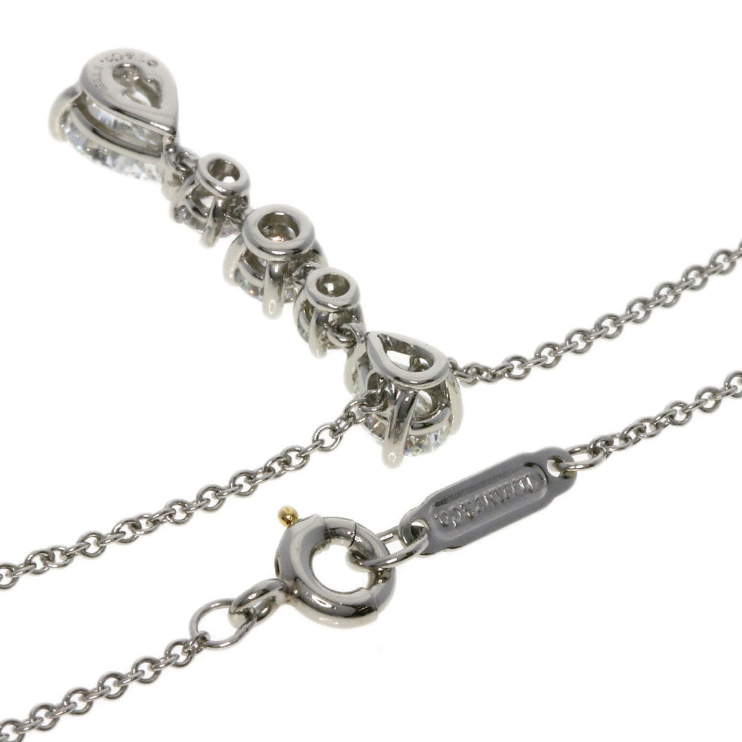 TIFFANY&Co. Necklace PT950 Silver Swing Drop Diamond Women Used Authentic