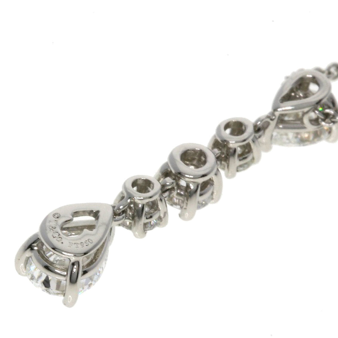 TIFFANY&Co. Necklace PT950 Silver Swing Drop Diamond Women Used Authentic