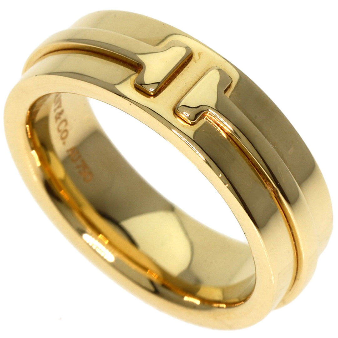 TIFFANY&Co. Ring 18K Yellow Gold gold T TWO wide