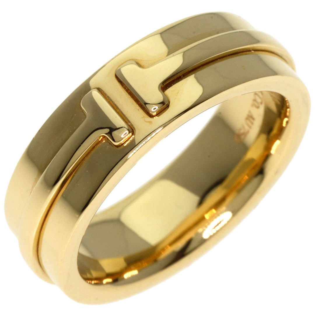 TIFFANY&Co. Ring 18K Yellow Gold gold T TWO wide