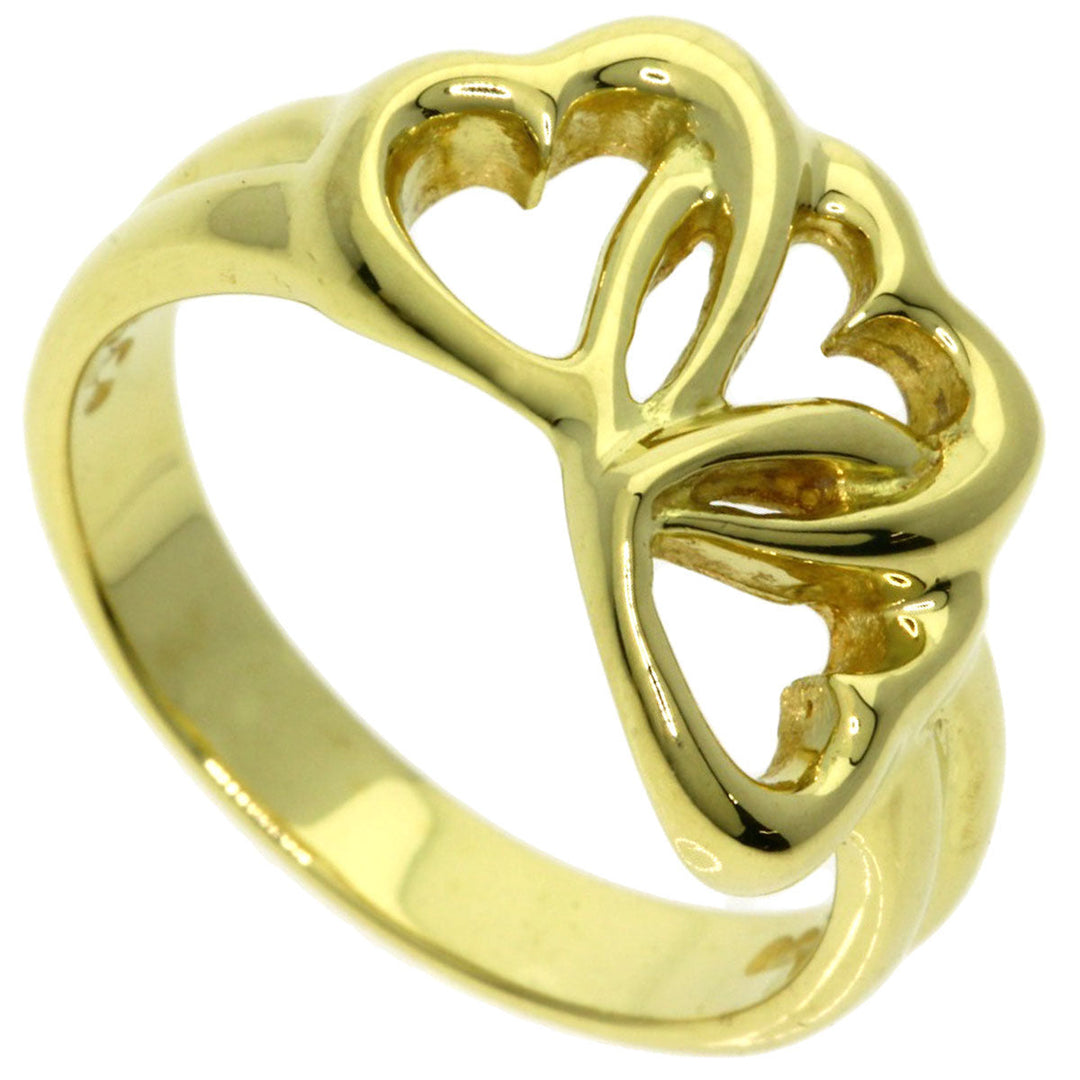 TIFFANY&Co. Ring 18K Yellow Gold gold Triple heart Women Used Authentic