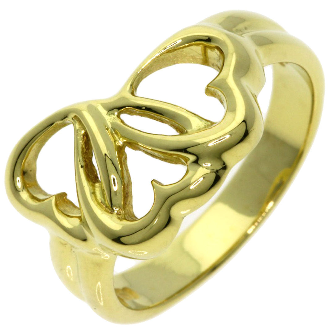 TIFFANY&Co. Ring 18K Yellow Gold gold Triple heart Women Used Authentic