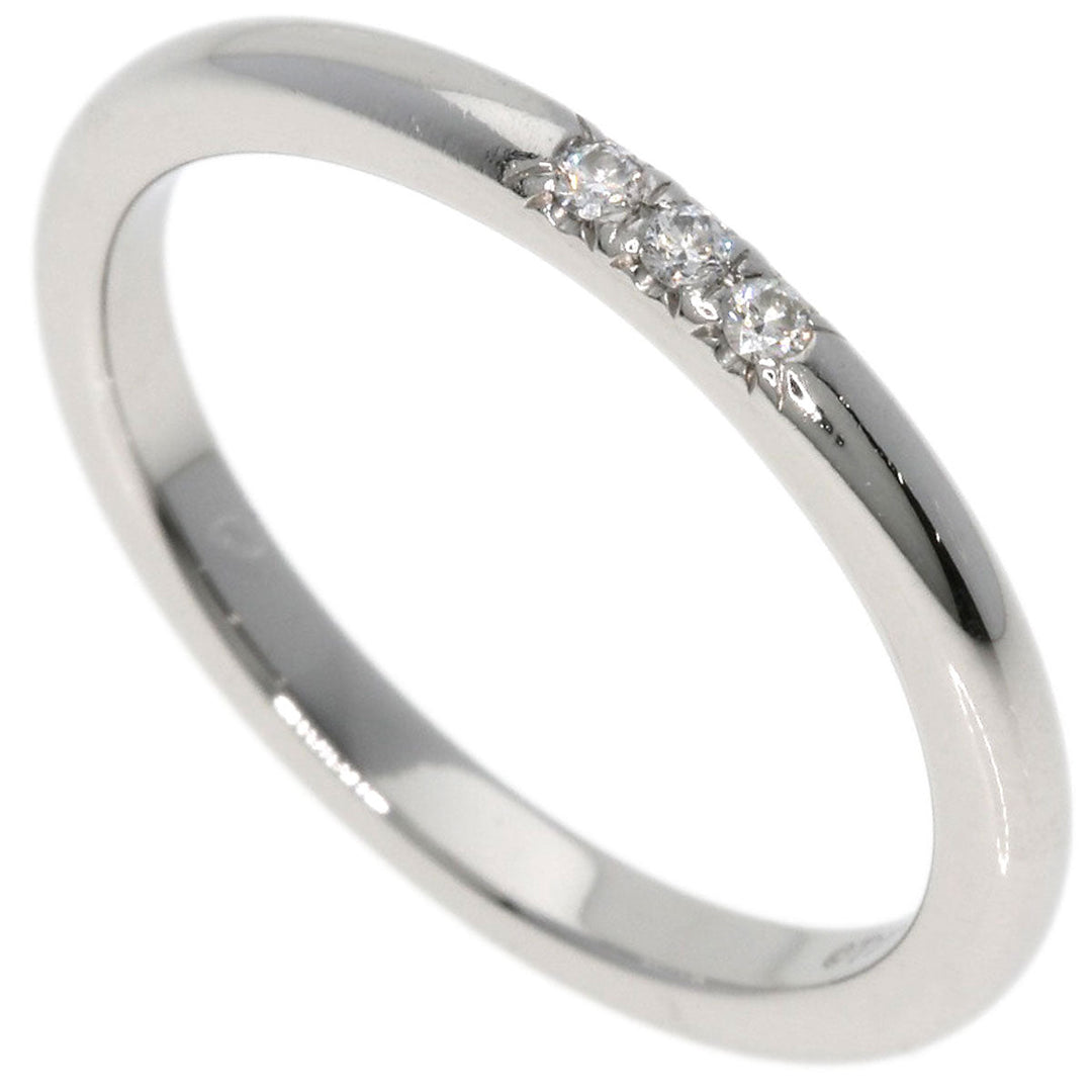 TIFFANY&Co. Ring PT950 Silver Forever 3P Diamond Women Used Authentic