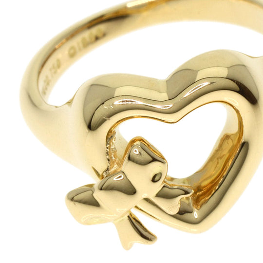 TIFFANY&Co. Ring 18K Yellow Gold gold Heart with Bow Women Used Authentic