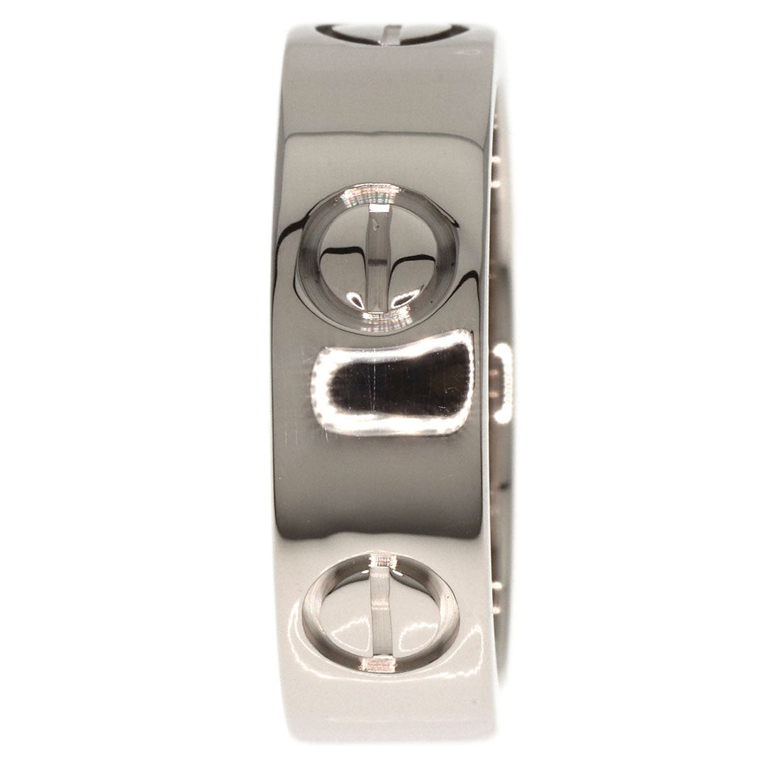 CARTIER Ring K18WG Silver Love Ring #49 Women Used Authentic
