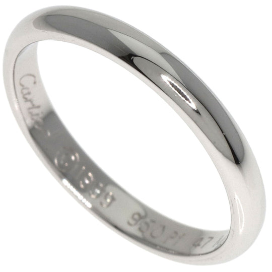 CARTIER Ring PT950 Silver Classic Wedding Band #47