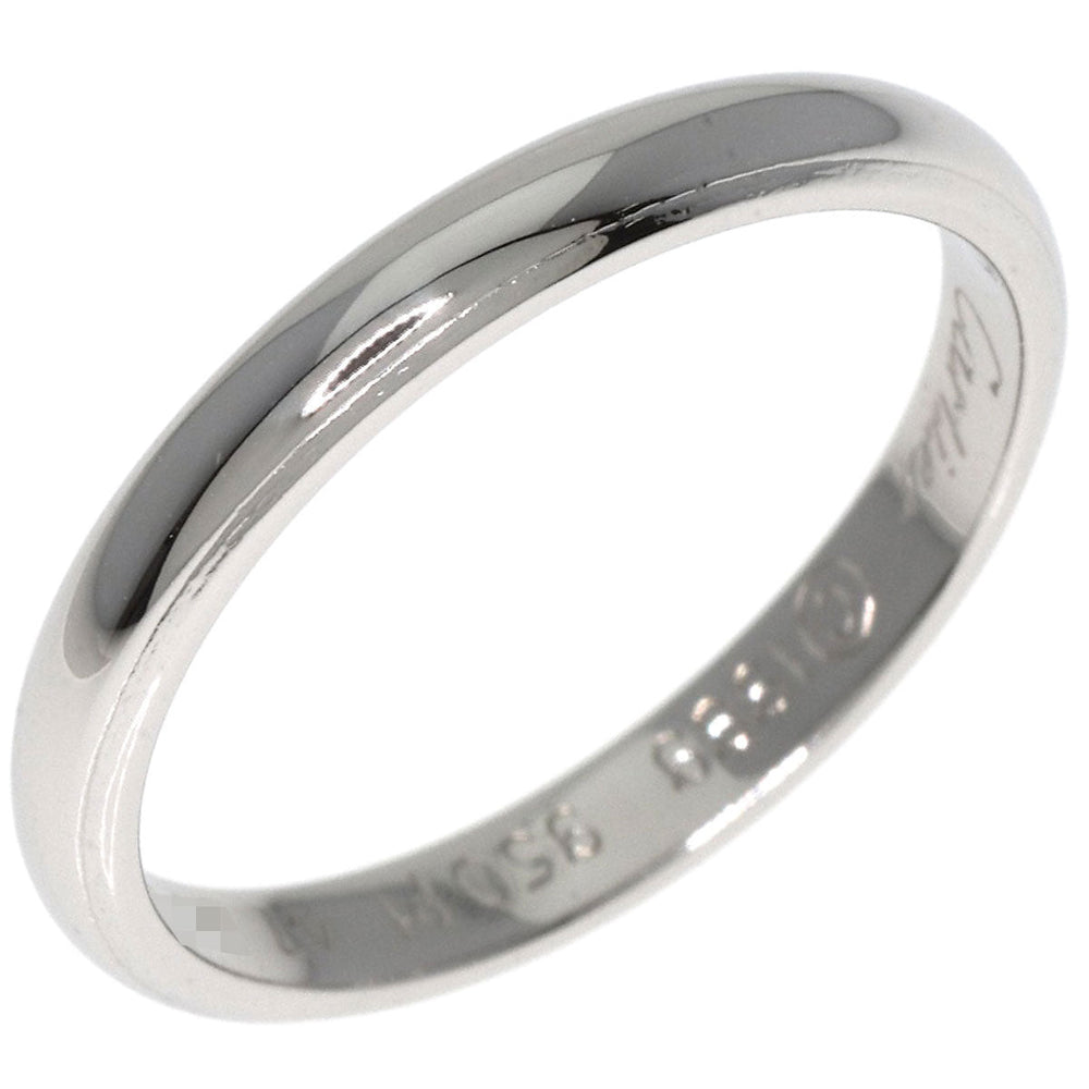 CARTIER Ring PT950 Silver Classic Wedding Band #47