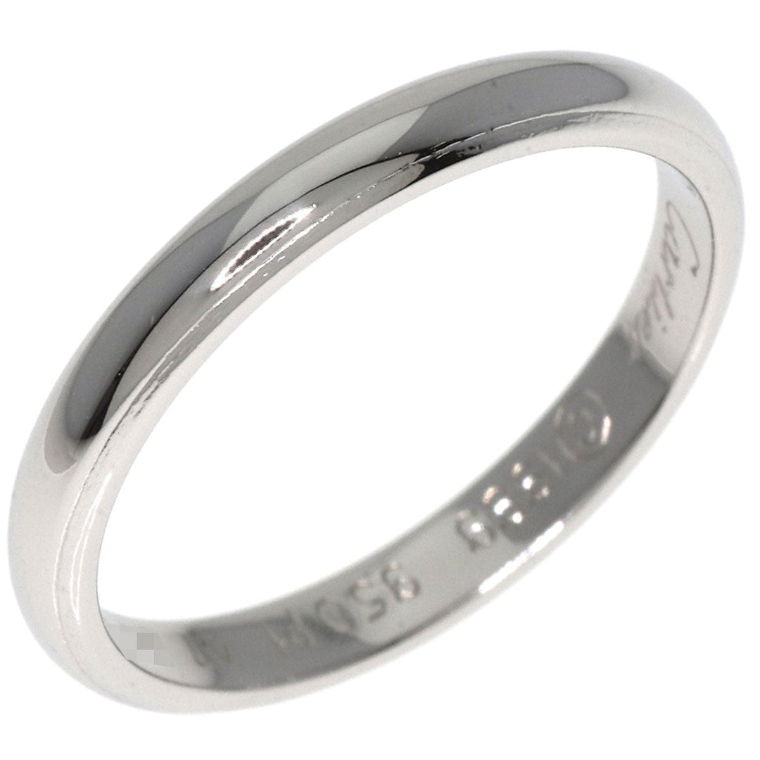 CARTIER Ring PT950 Silver Classic Wedding Band #47