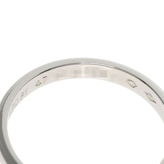 CARTIER Ring PT950 Silver Classic Wedding Band #47