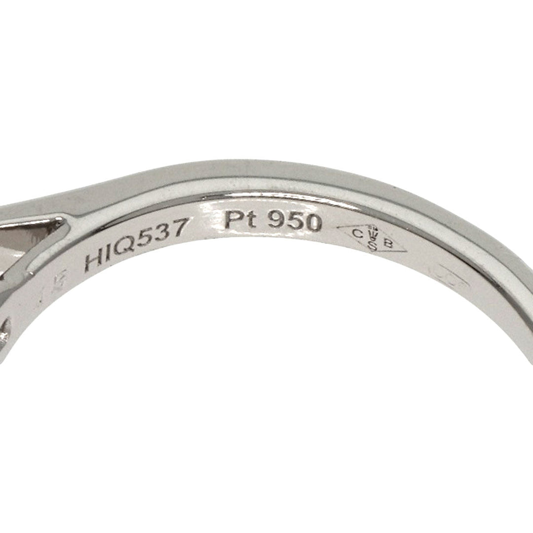 CARTIER Ring PT950 Silver Solitaire Diamond #45 Women Used Authentic