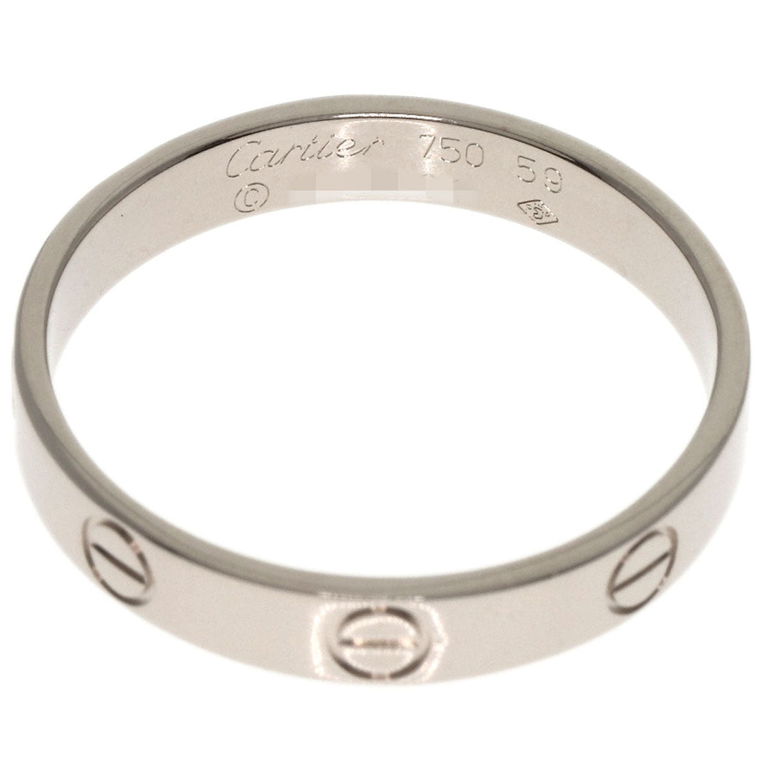 CARTIER Ring K18WG Silver Mini Love Ring #59