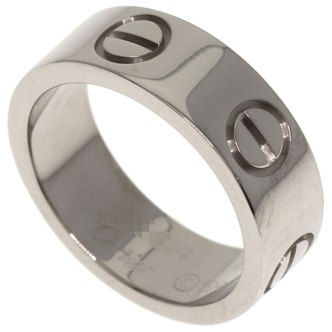 CARTIER Ring K18WG Silver Love Ring #45 Women Used Authentic