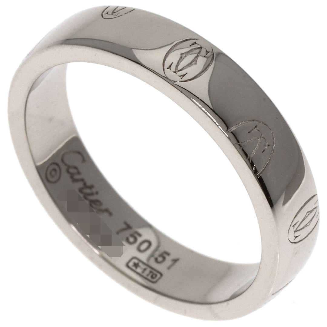 CARTIER Ring K18WG Silver Happy birthday # 51