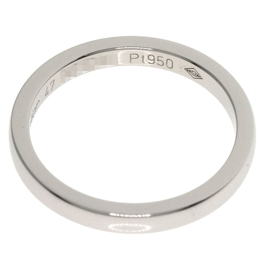 CARTIER Ring PT950 Silver Classic Wedding Band #47 Women Used Authentic