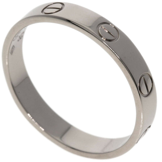 CARTIER Ring K18WG Silver Mini Love Ring #58