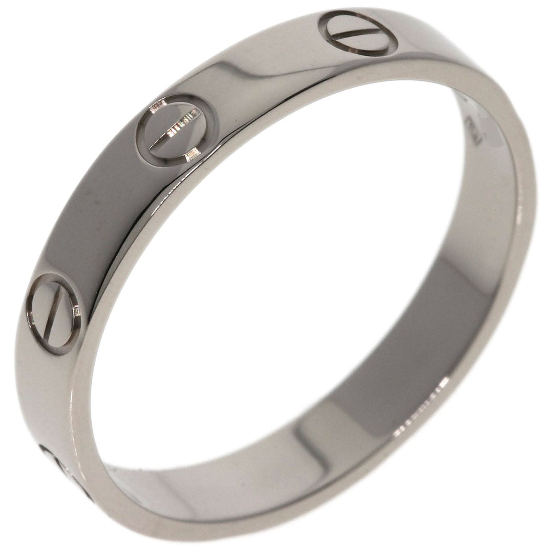 CARTIER Ring K18WG Silver Mini Love Ring #58