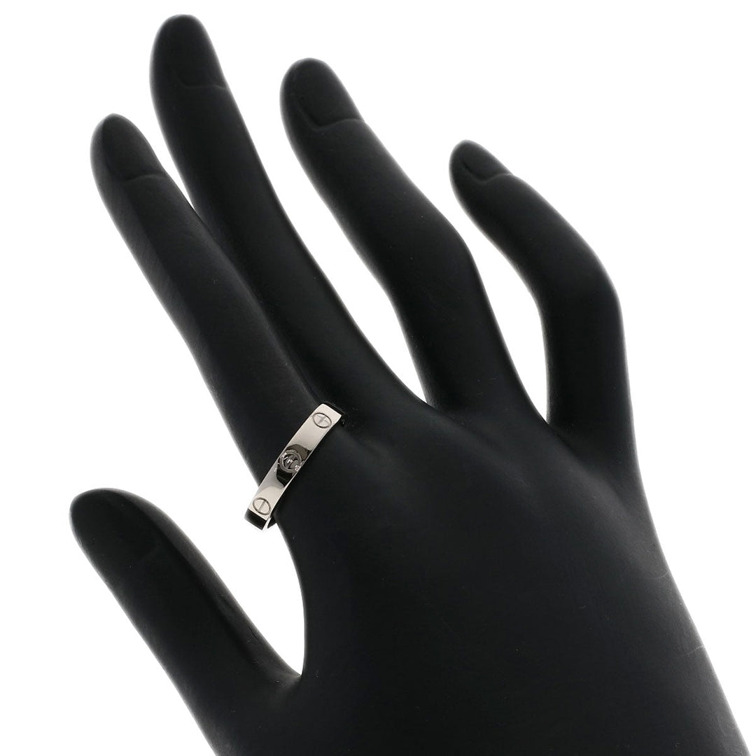 CARTIER Ring K18WG Silver Mini Love Ring #58