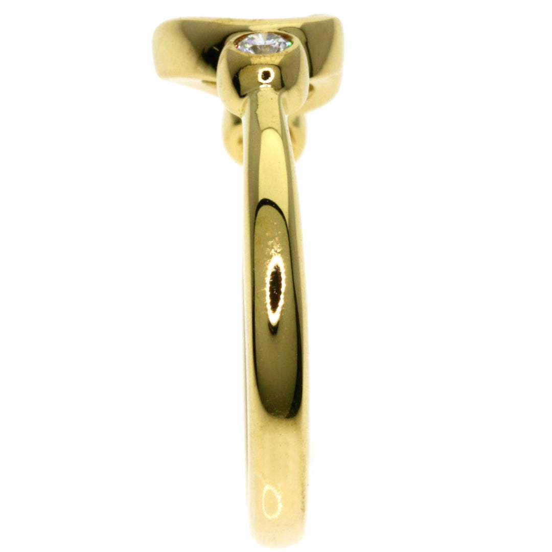 TIFFANY&Co. Ring 18K Yellow Gold gold Open Heart 2P Diamond