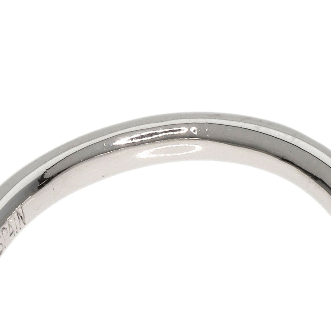TIFFANY&Co. Ring PT950 Silver Curved band diamond Women Used Authentic