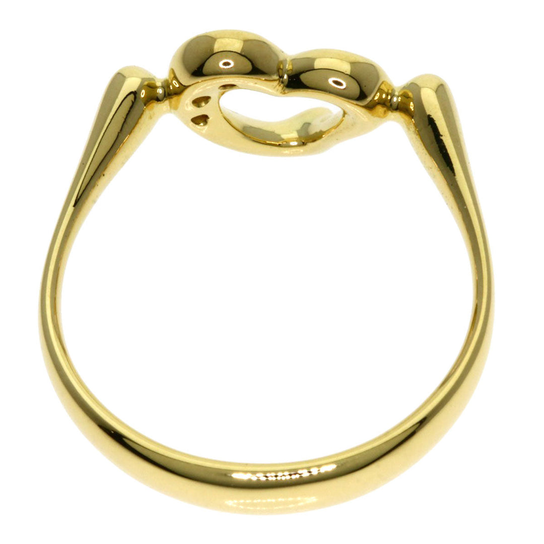 TIFFANY&Co. Ring 18K Yellow Gold gold Open Heart 3P Diamond Women Used Authentic