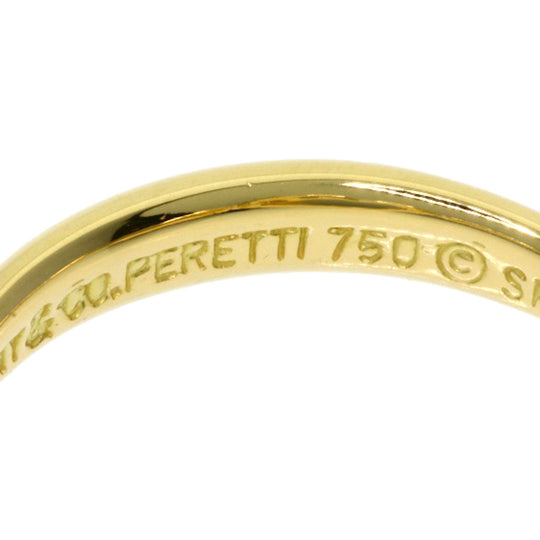 TIFFANY&Co. Ring 18K Yellow Gold gold Open Heart 3P Diamond Women Used Authentic