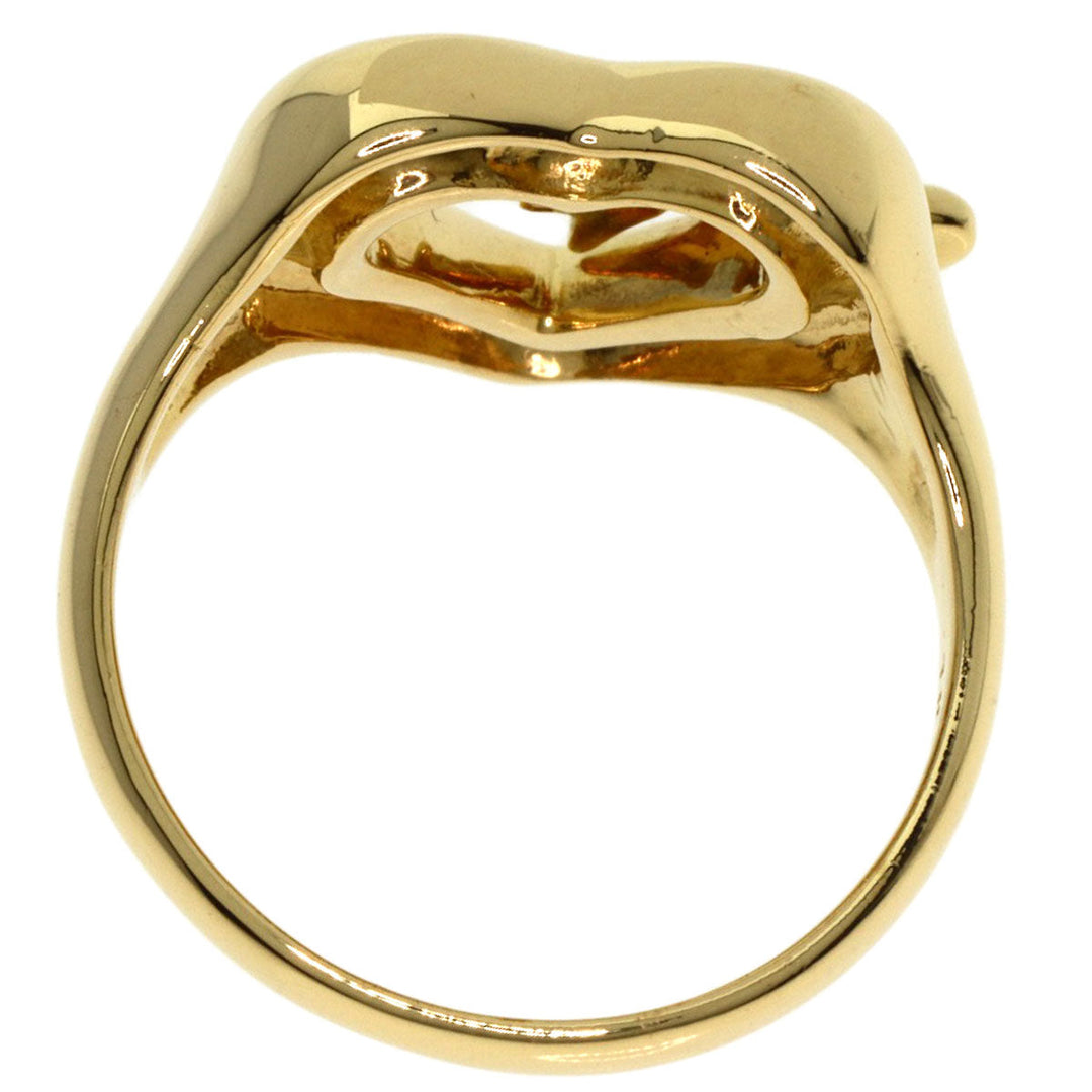 TIFFANY&Co. Ring 18K Yellow Gold gold Ribbon heart Women Used Authentic