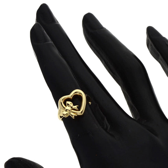TIFFANY&Co. Ring 18K Yellow Gold gold Ribbon heart Women Used Authentic
